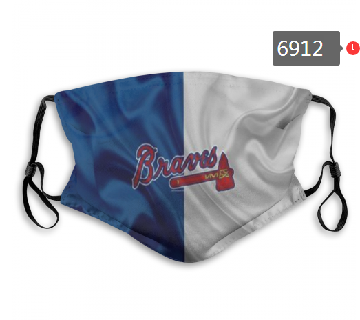2020 MLB Atlanta Braves Dust mask with filter->mlb dust mask->Sports Accessory